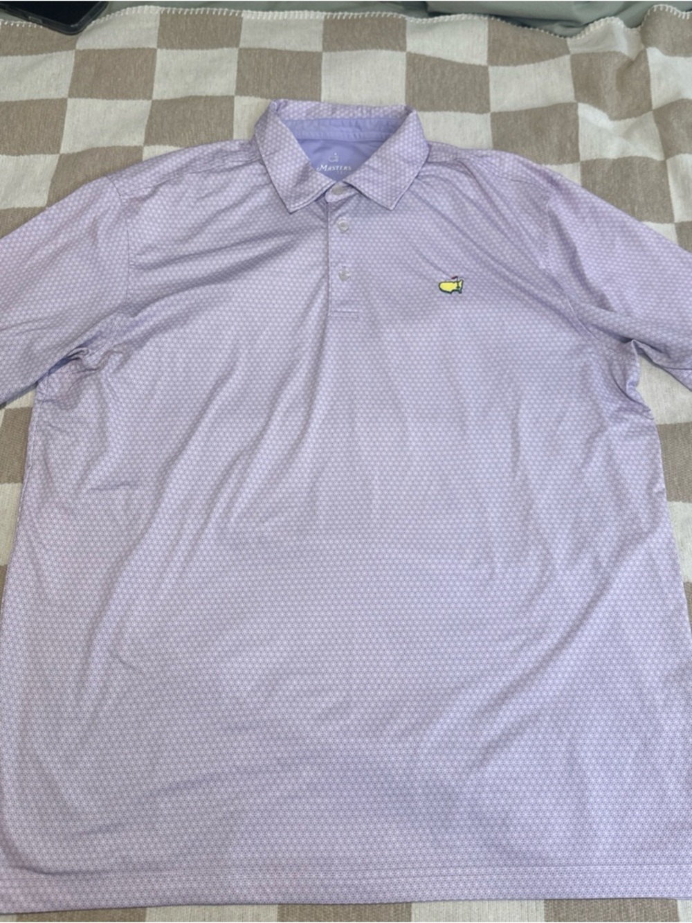 Masters Lavender Polo with Yellow Emblem